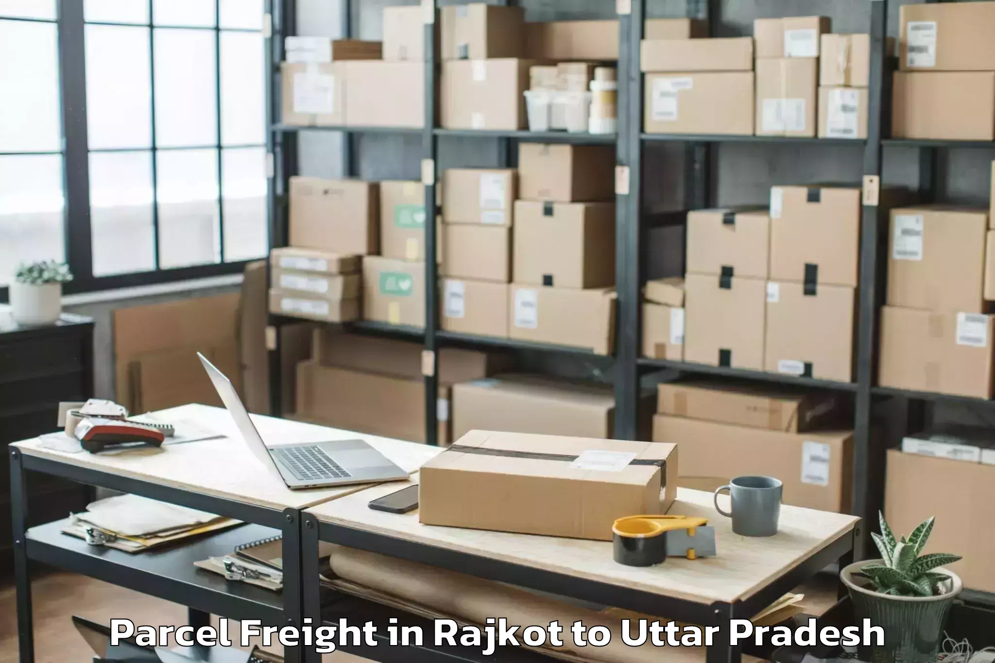 Book Rajkot to Khaga Parcel Freight